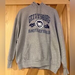 Gray Gettysburg Battlefield Hoodie